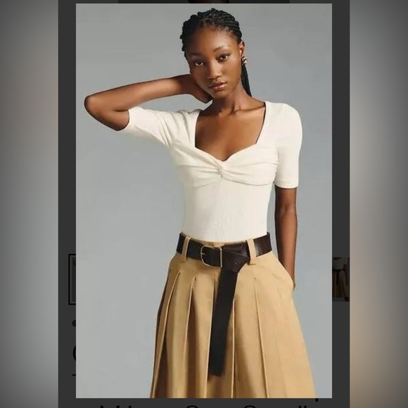 Citizens of Humanity Women Parie Twist Top Milque Off White Size Small NEW - Picture 2 of 11